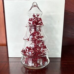 Christmas Tree Glass Decanter